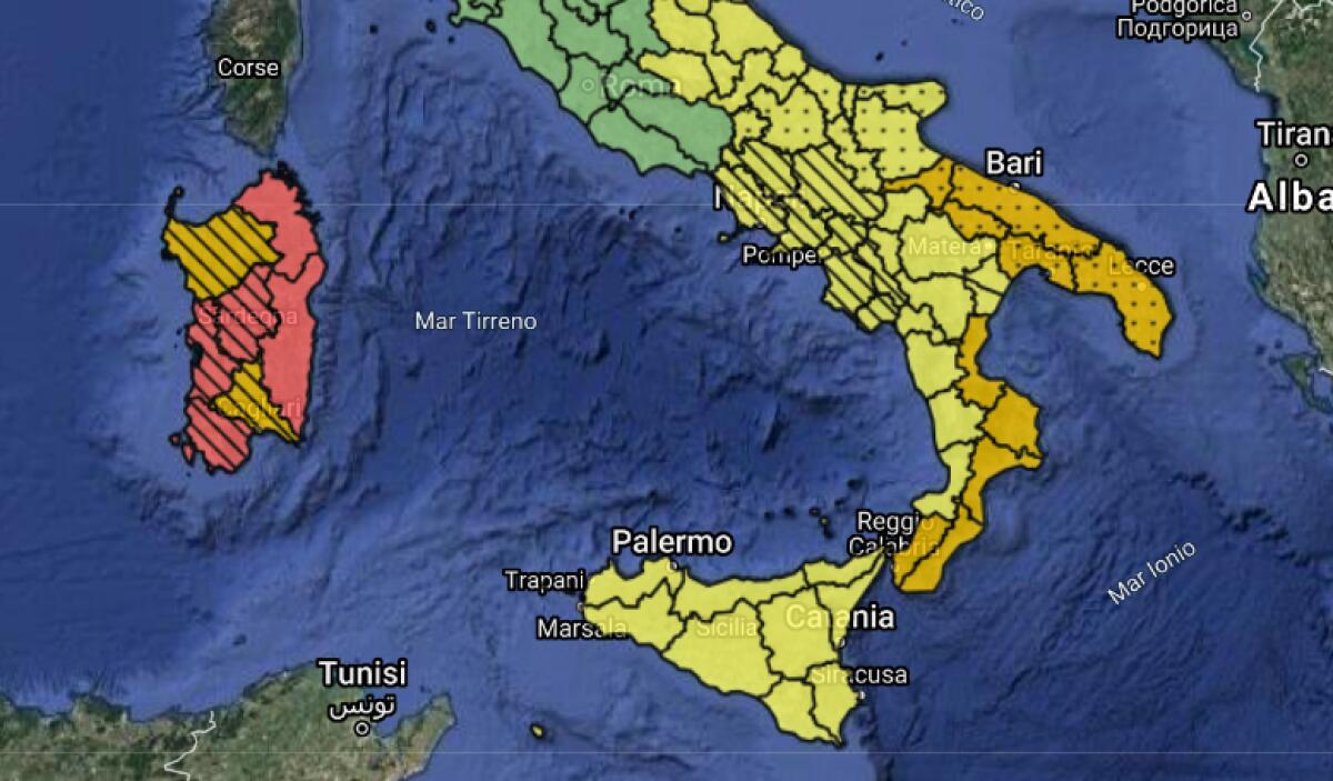 METEO: DOMENICA DI ALLERTA GIALLA IN SICILIA - 
