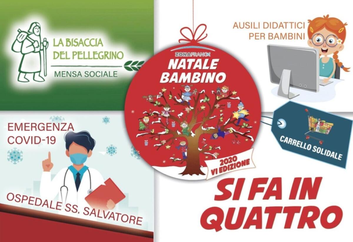 NATALE BAMBINO 2020. LA SESTA EDIZIONE DELL’EVENTO BENEFICO SI FA IN QUATTRO - 