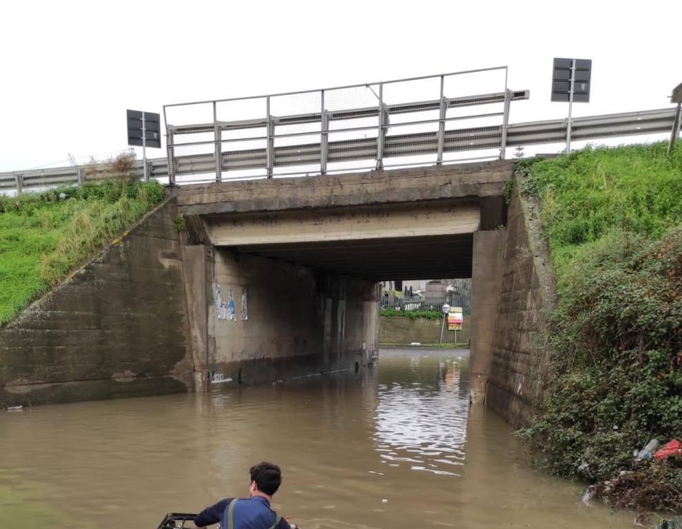 MALTEMPO: CHIUSE STRADE IN ZONA "PORTE DI CATANIA" E ALLAGAMENTI A MOTTA SANT'ANASTASIA
