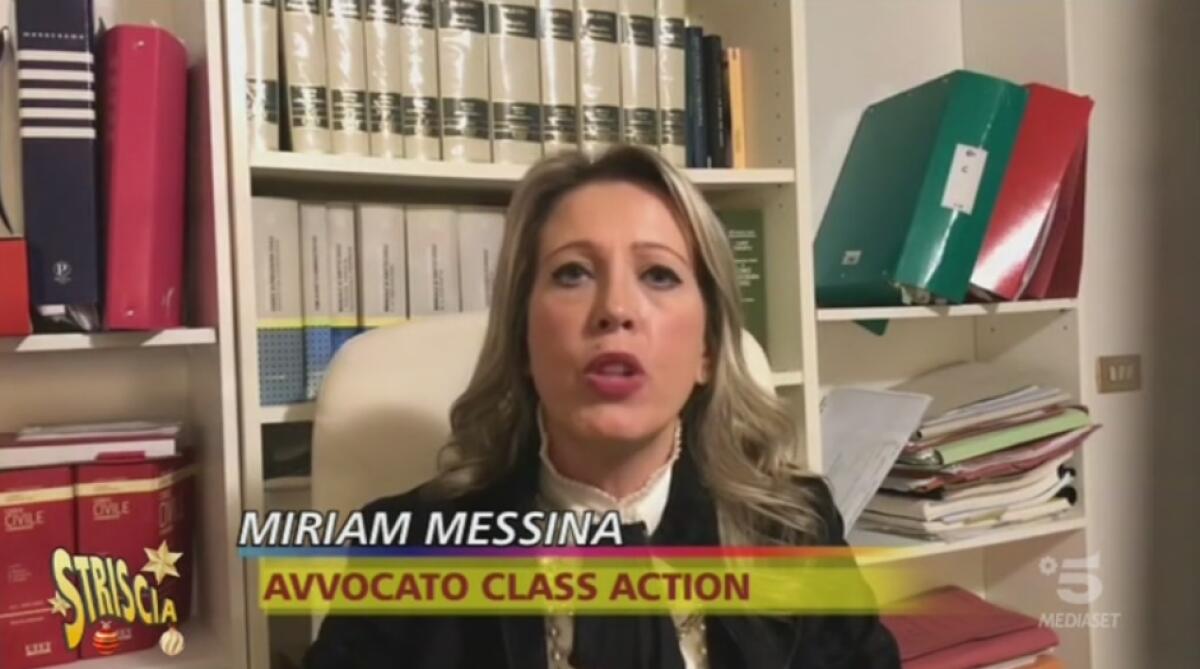 ROMA: CLASS ACTION PER UNA MEGA TRUFFA, DIFESI DALL'AVVOCATO PATERNESE MESSINA. IL SERVIZIO SU STRISCIA LA NOTIZIA - 
