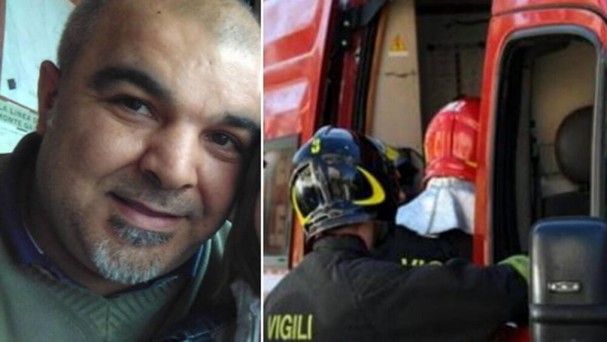 CAVO ELETTRICO SPINTO DAL VENTO COLPISCE VIGILE DEL FUOCO.  MUORE FOLGORATO DAVANTI AI SUOI COLLEGHI - 