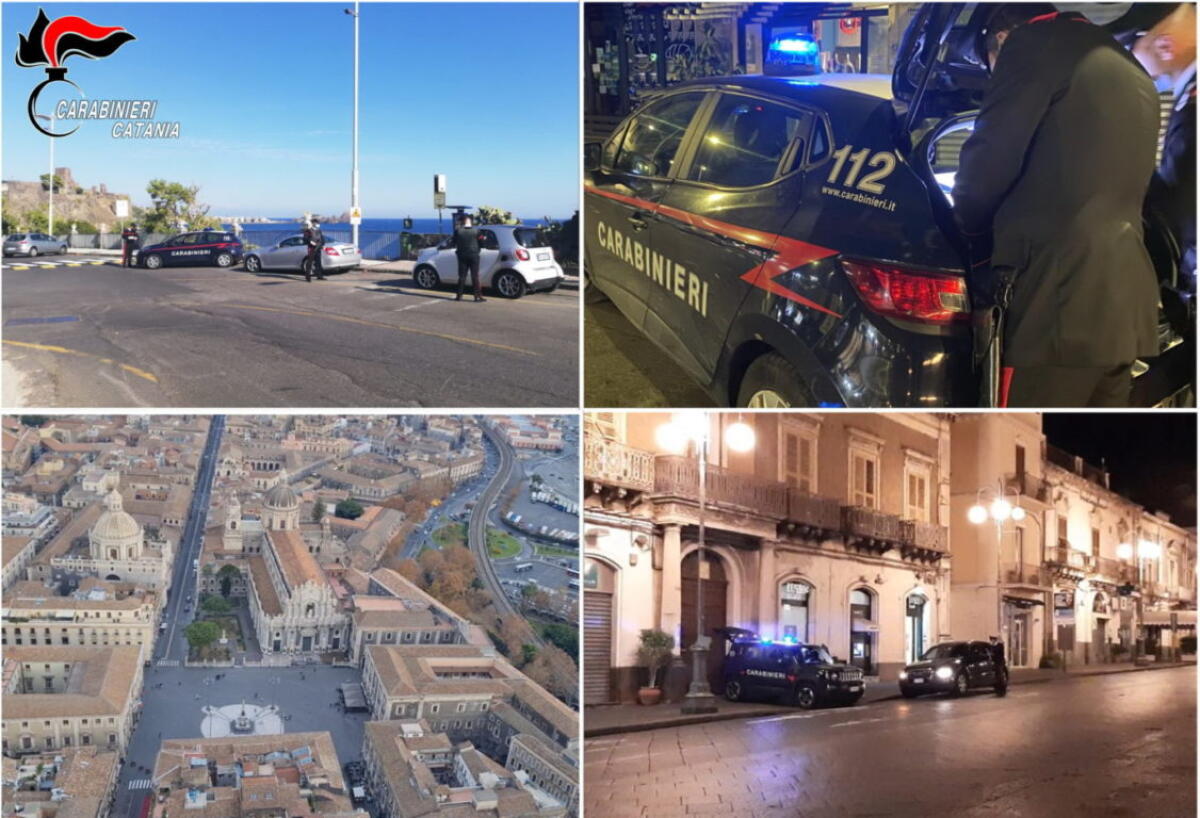 CATANIA E PROVINCIA. CONTROLLI ANTI COVID-19 DEI CARABINIERI. - 