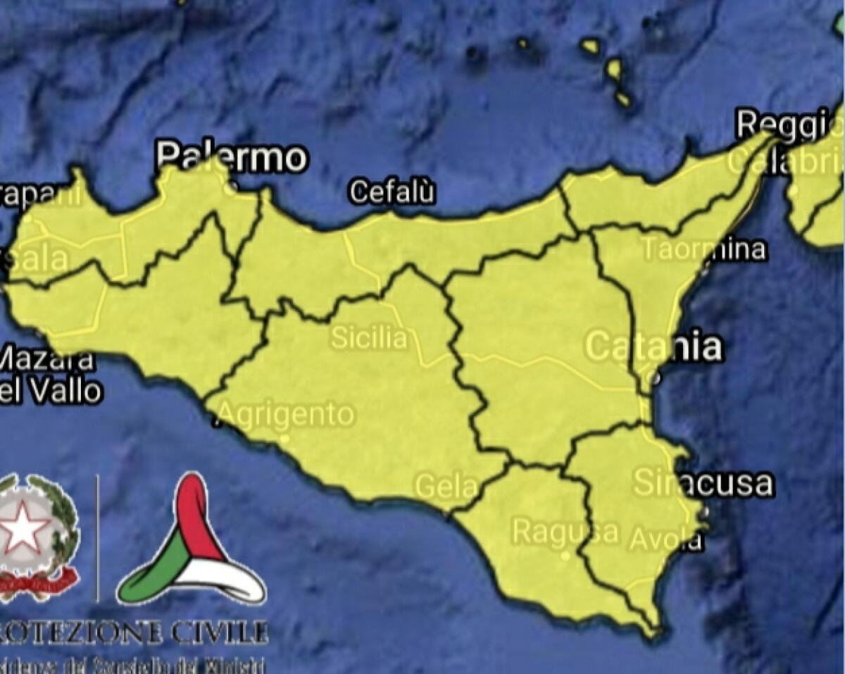 MALTEMPO: IN ARRIVO TEMPORALI AL SUD, DOMANI ALLERTA GIALLA IN SICILIA - 