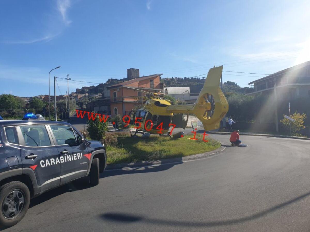 PATERNÒ, INCIDENTE SUL LAVORO INTERVIENE L'ELISOCCORSO - 