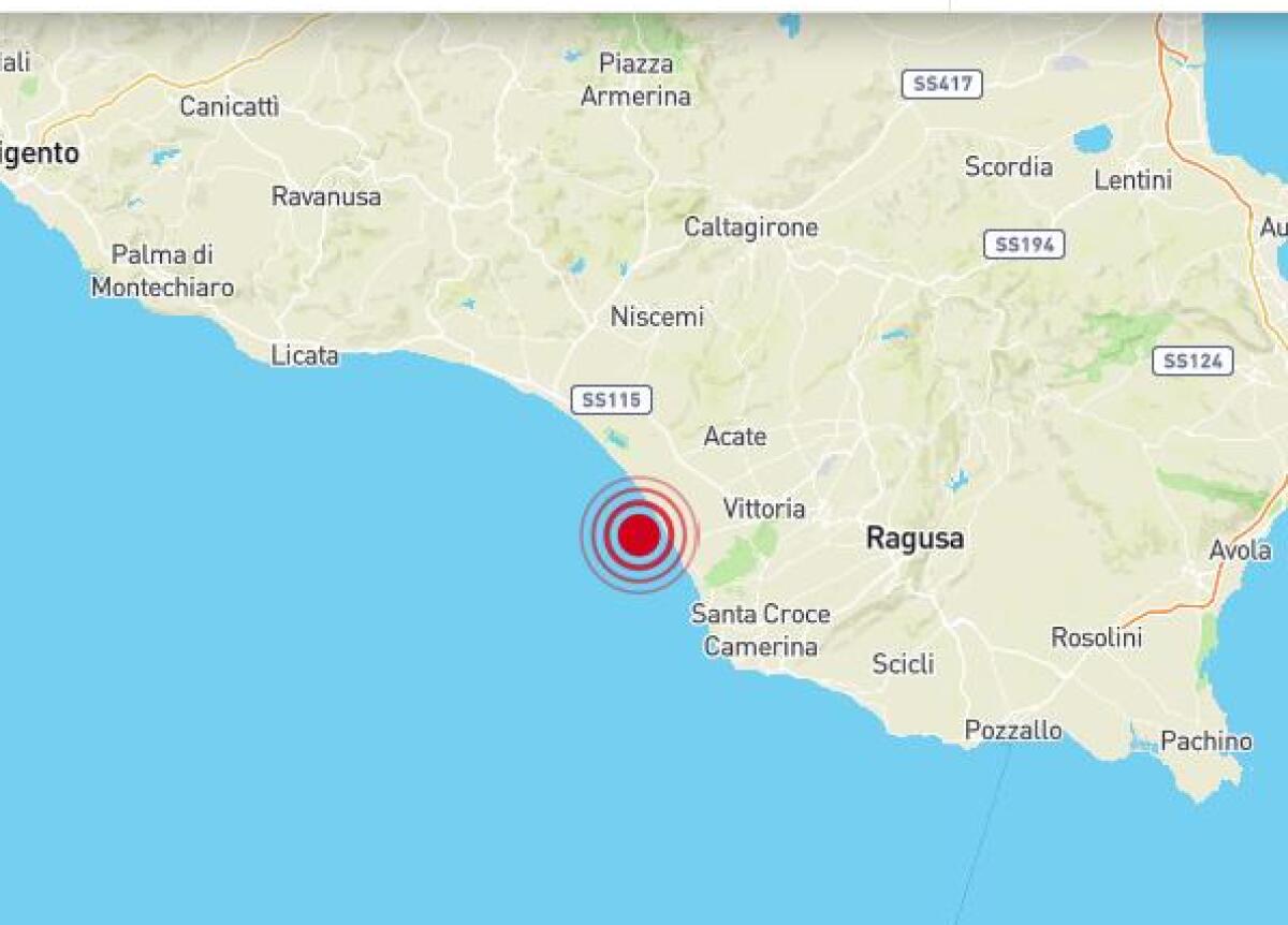 FORTE SCOSSA DI TERREMOTO MAGNITUDO 4.6 SULLA COSTA RAGUSANA , AVVERTITA IN TUTTA LA SICILIA - 