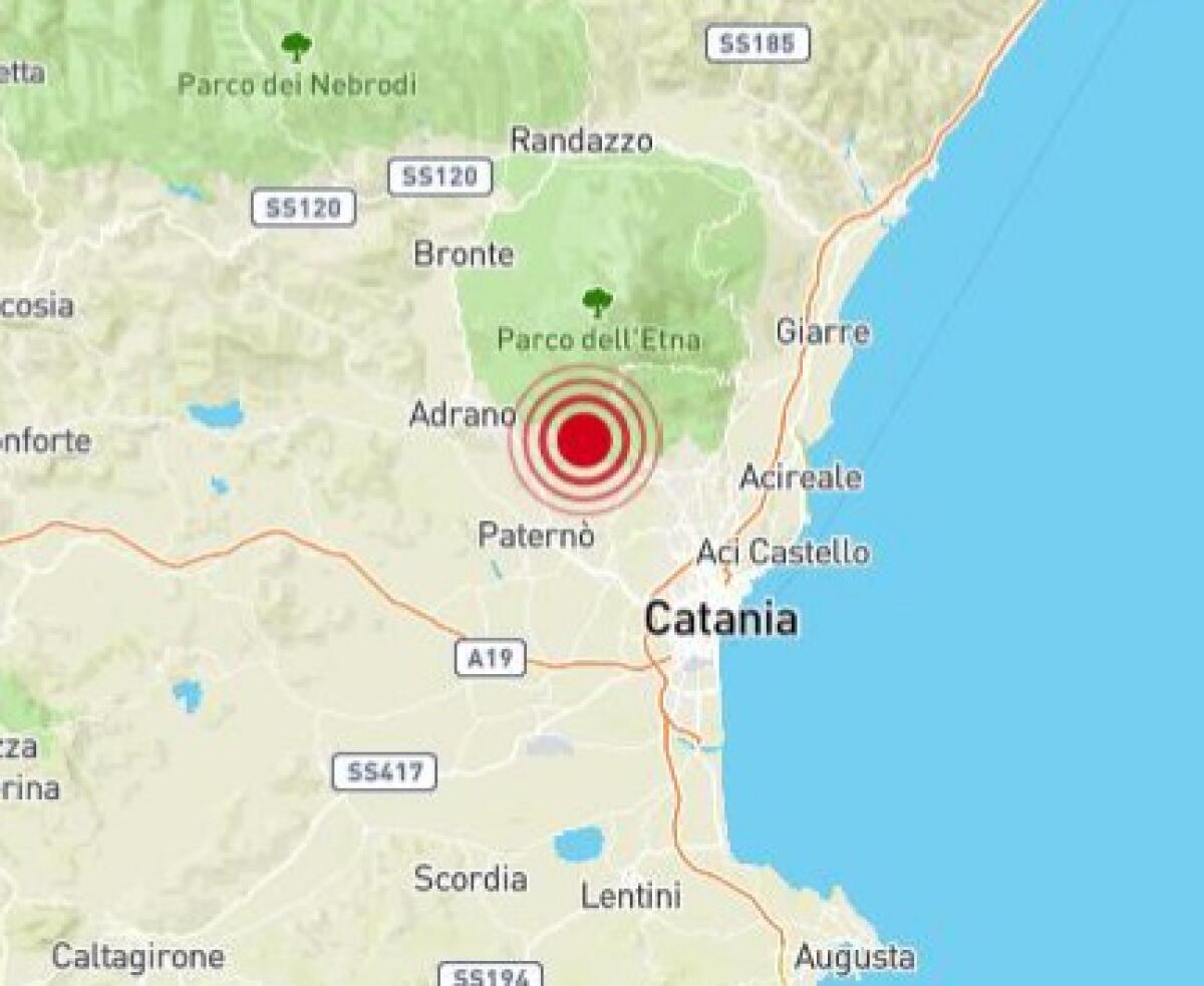 TERREMOTO NELLA NOTTE DI MAGNITUDO 2.6 CON EPICENTRO A RAGALNA - 