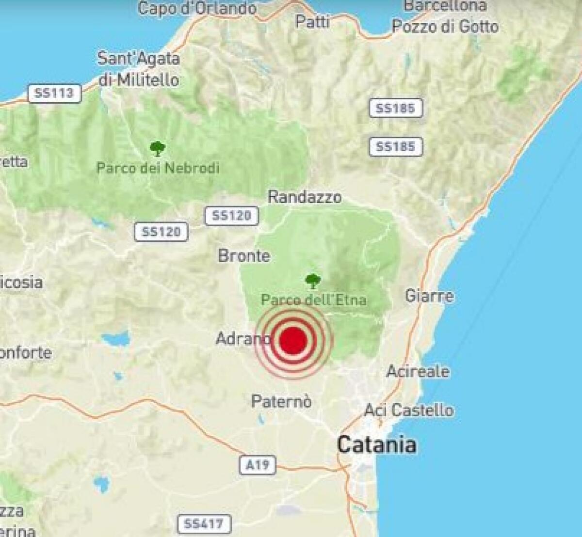 TERREMOTO DI MAGNITUDO 2.8 CON EPICENTRO A RAGALNA - 
