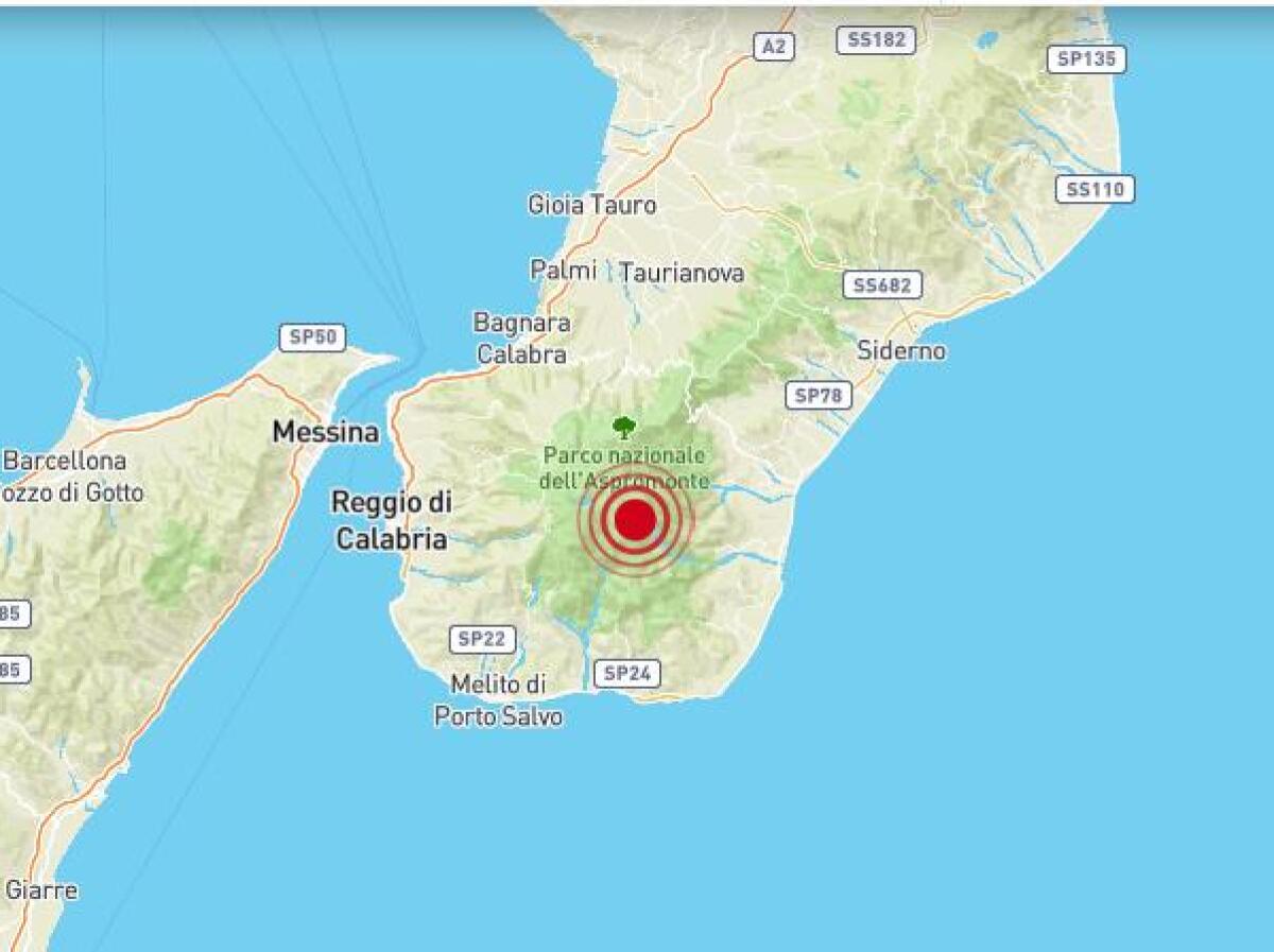 FORTE SCOSSA DI TERREMOTO A REGGIO CALABRIA DI MAGNITUDO 3.9, BEN AVVERTITA A MESSINA - 