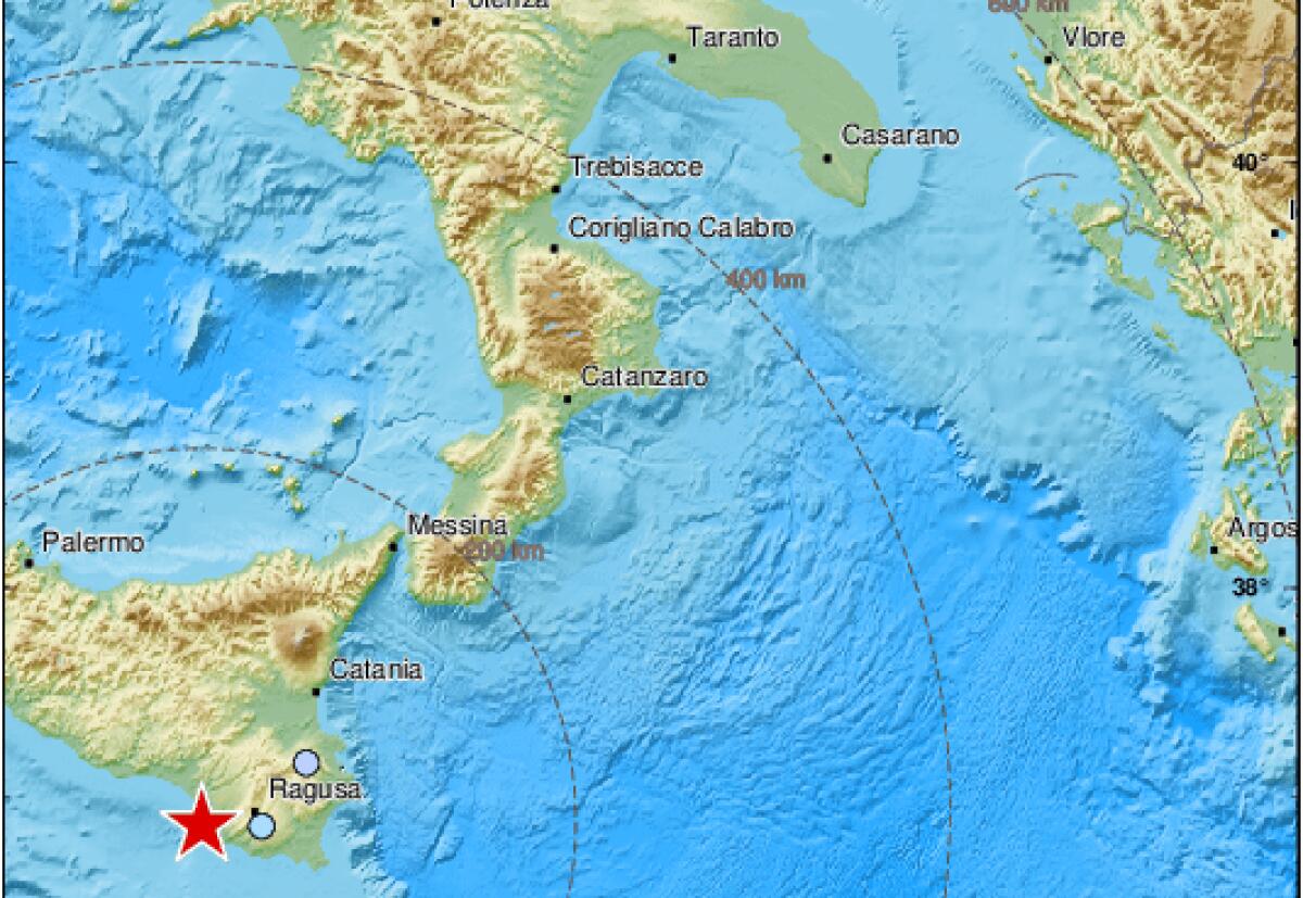 FORTE TERREMOTO IN PROVINCIA DI RAGUSA, STIMA PROVVISORIO TRA 4.9 E 5.4 - 