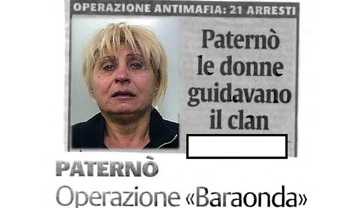 PATERNÒ : IN CARCERE LA MOGLIE DEL REGGENTE DEL “CLAN  RAPISARDA” - 