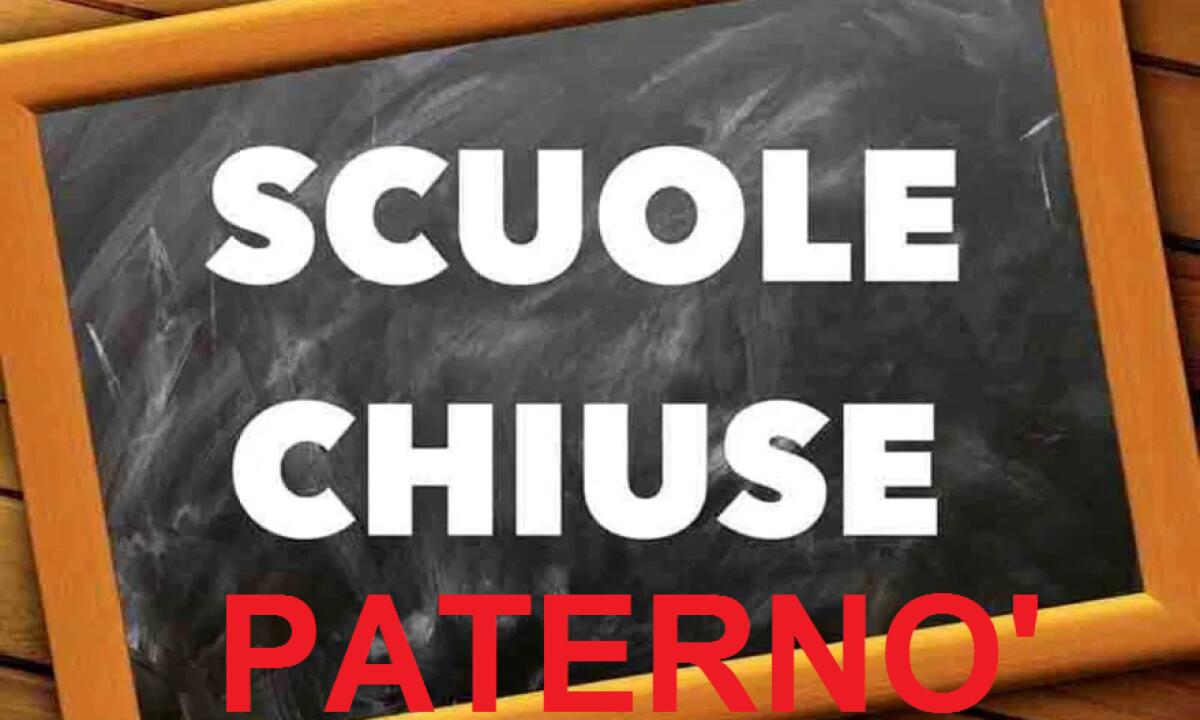 DOMANI SCUOLE CHIUSE A PATERNÒ - 