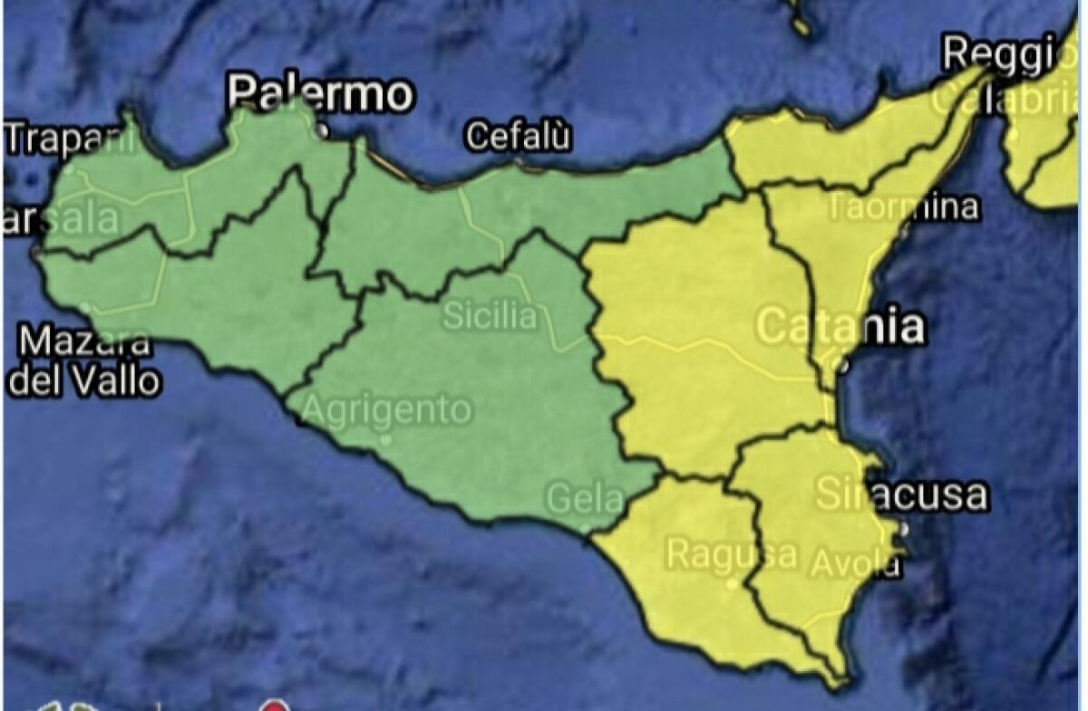 MALTEMPO: TEMPORALI E VENTI FORTI A SUD, ALLERTA GIALLA IN SICILIA - 