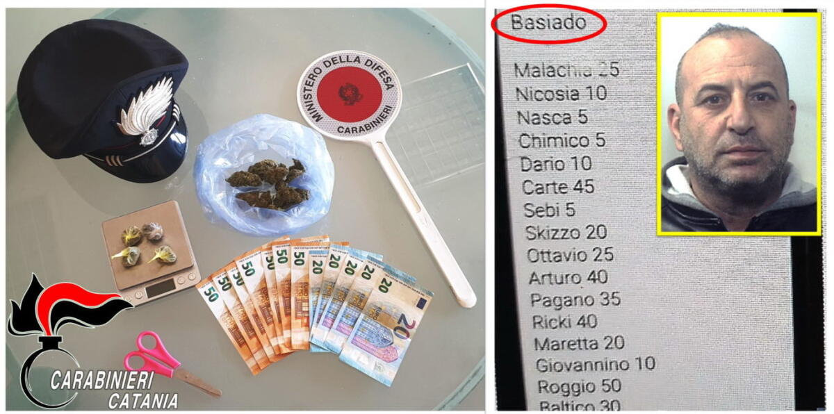 CATANIA: SORPRESO SOTTO CASA A SPACCIARE NEL CELLULARE DEL PUSHER LA LISTA DEI CLIENTI - 