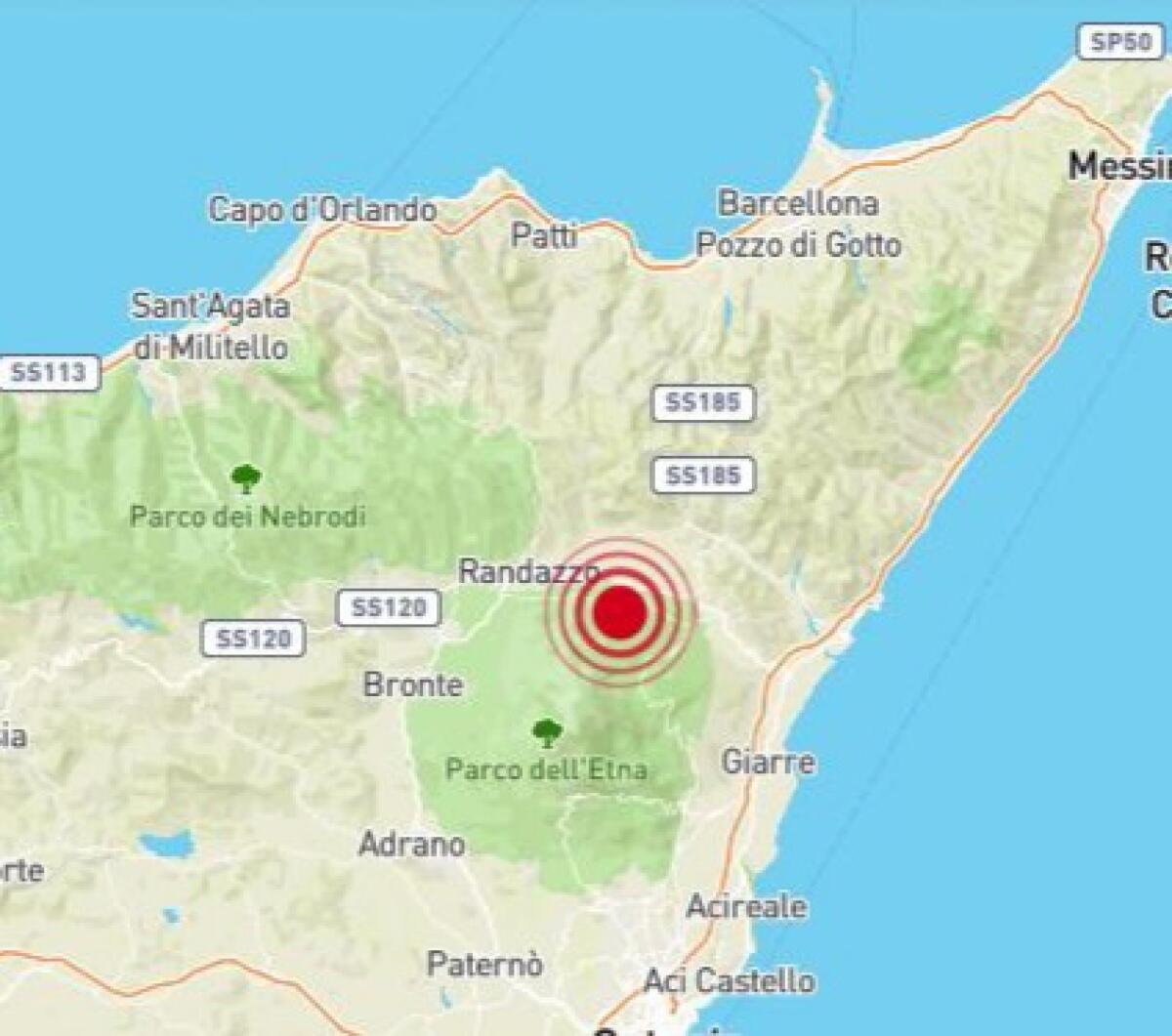 TERREMOTO DI MAGNITUDO 3.2 POCHI MINUTI FA SULL'ETNA - 