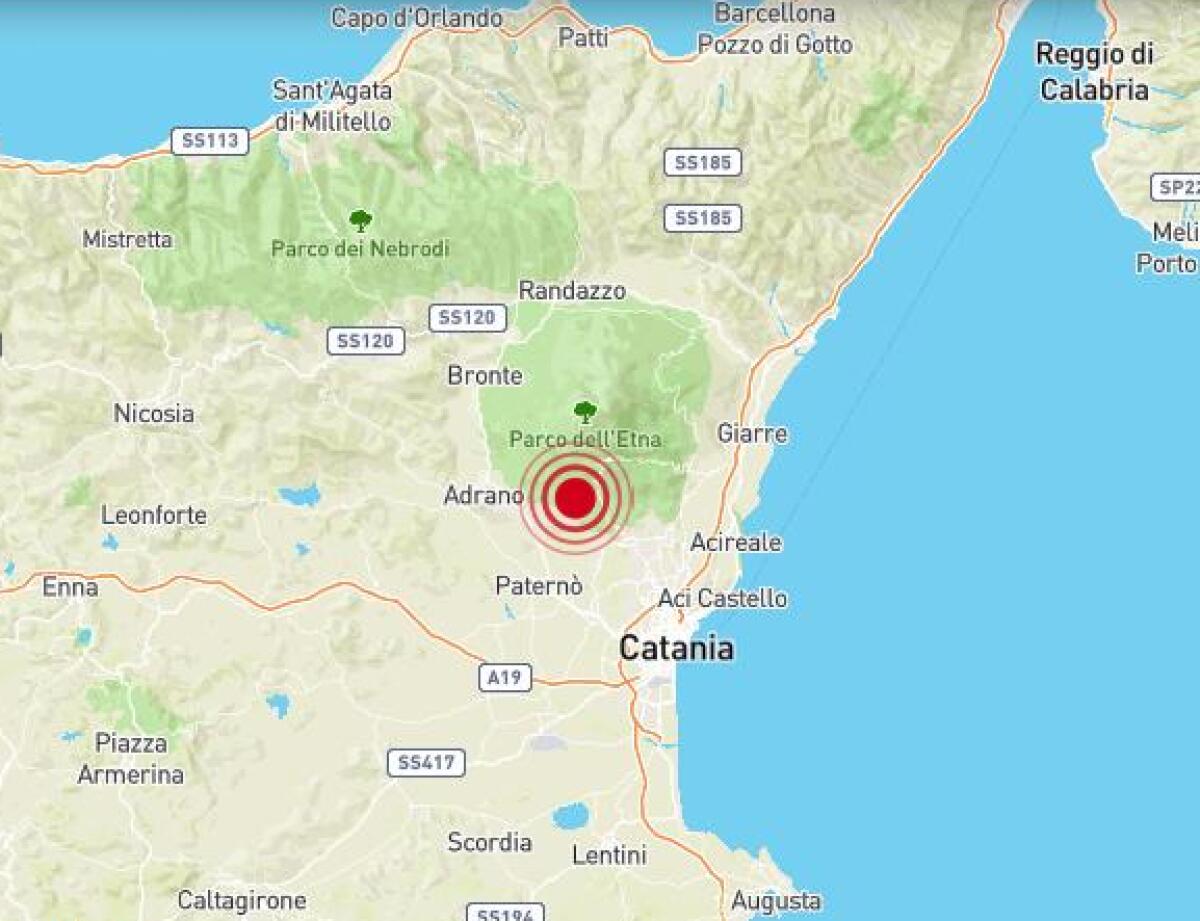 SCIAME SISMICO, SETTE MICRO-SCOSSE IN MATTINATA TRA RAGALNA E ZAFFERANA - 