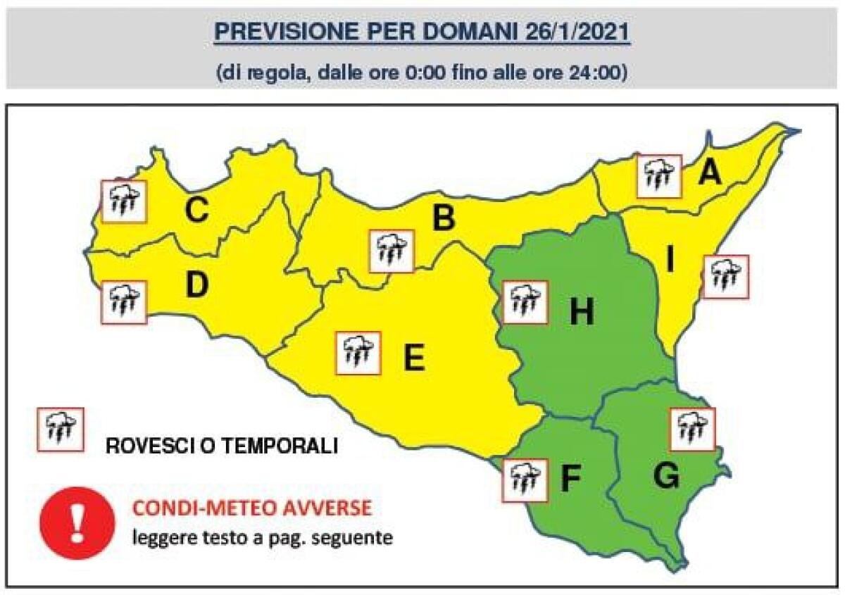 DOMANI VENTI DI BURRASCA SULLA SICILIA, PREVISTE MAREGGIATE: ALLERTA METEO DELLA PROTEZIONE CIVILE - 