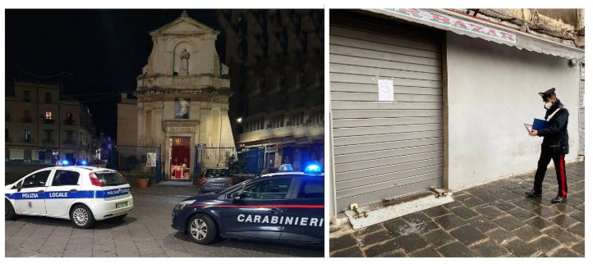 CATANIA: CONTROLLI ANTI COVID-19, CHIUSI DUE ESERCIZI COMMERCIALI - 