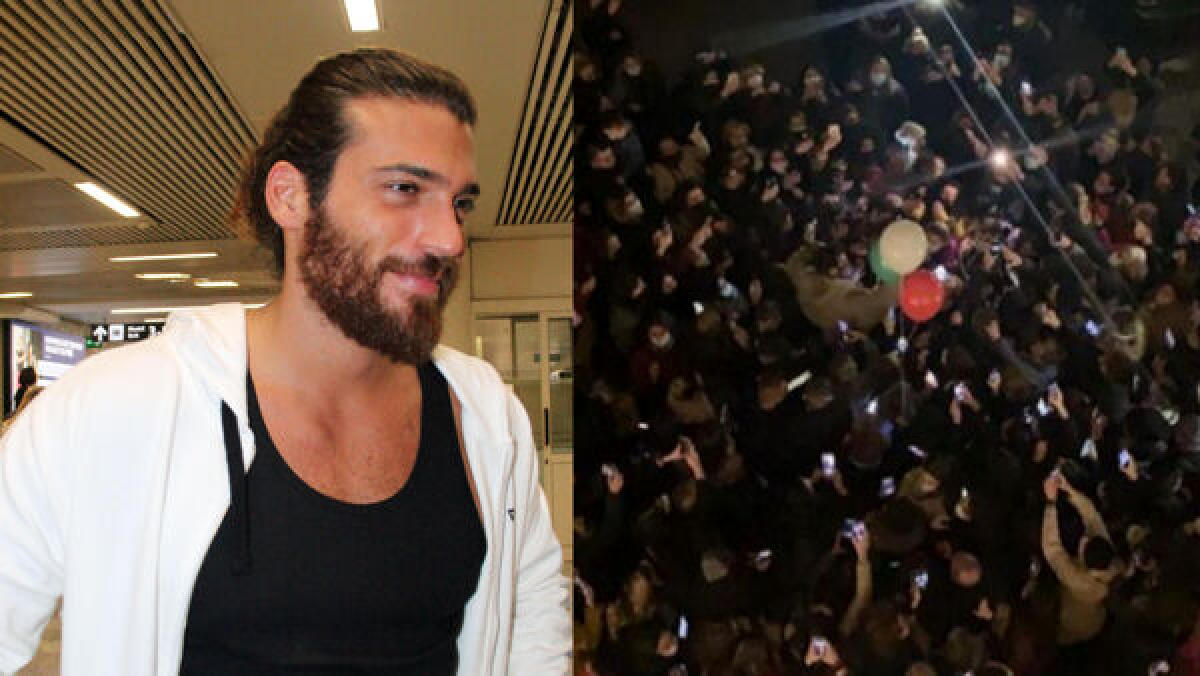 FOLLA SCATENATA PER L'ATTORE CAN YAMAN, ASSEMBLAMENTO DI FAN. PER LUI MULTA DI 400 EURO - 
