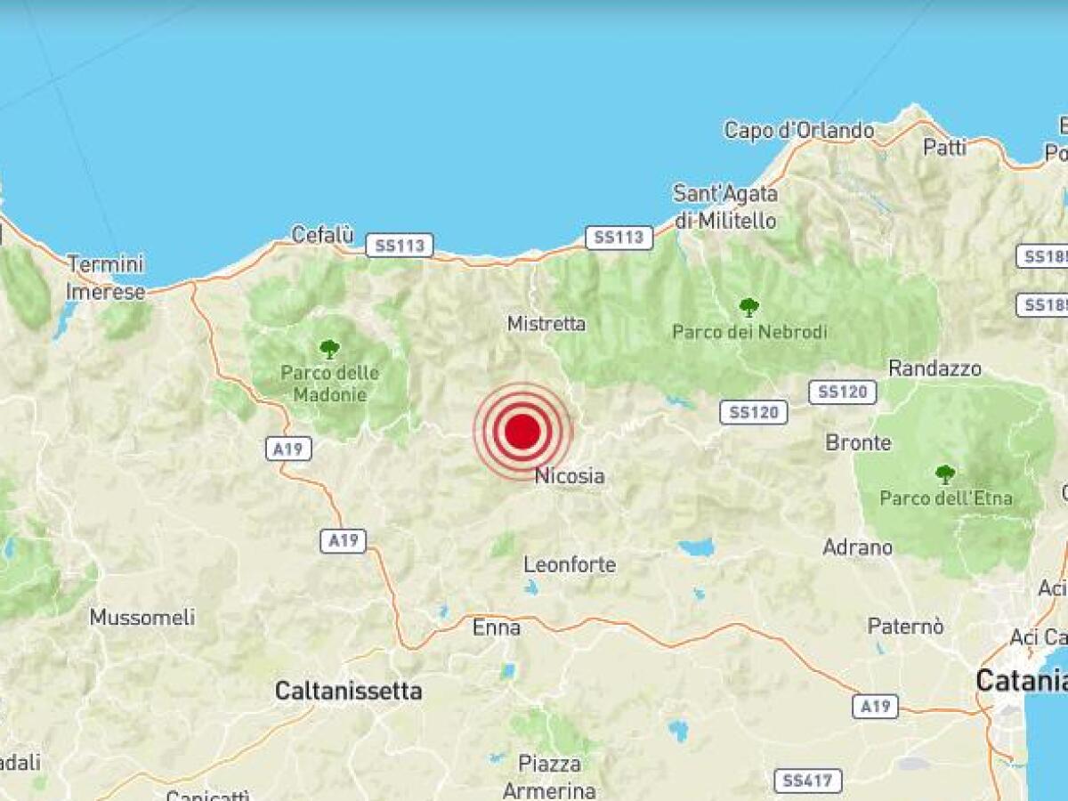 TERREMOTO IN SICILIA, MAGNITUDO 3.2 NELLA ZONA DI ENNA - 