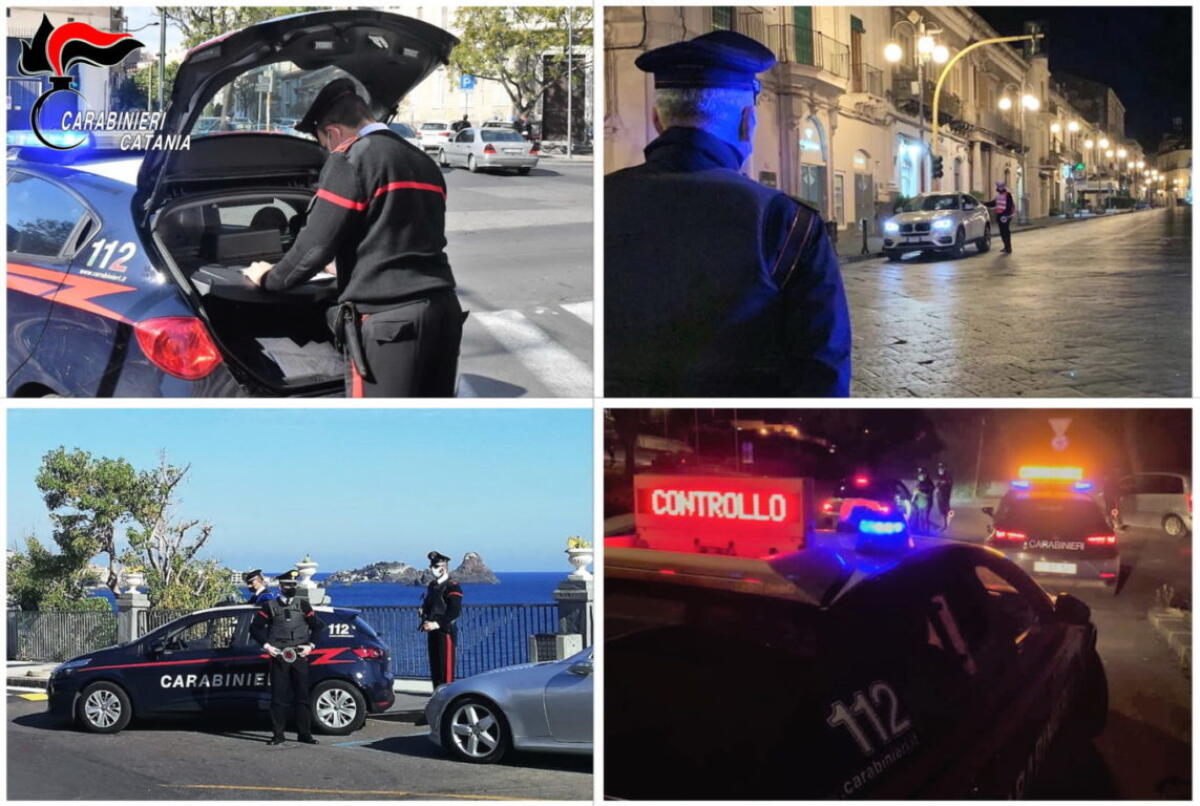 CATANIA: Niente mascherine o a spasso dopo le 22 senza motivo: 24 persone multate dai Carabinieri - 