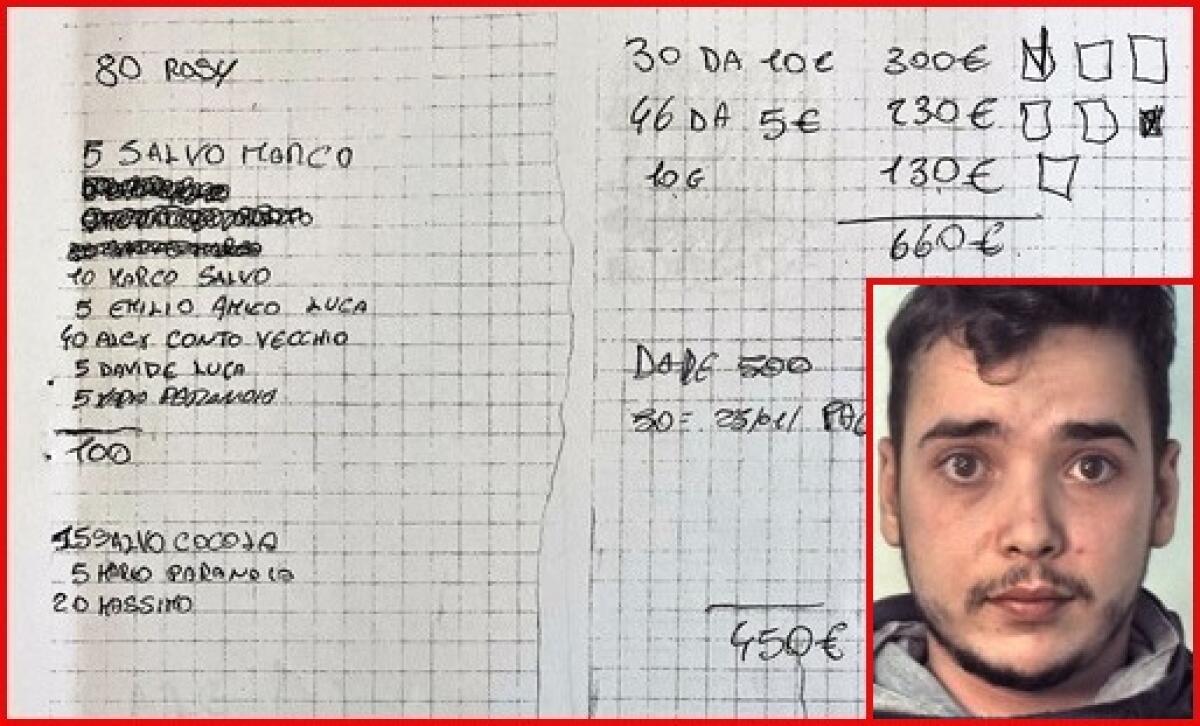 CATANIA, LA “CONTABILITÀ” PER LUI ERA FONDAMENTALE: STAVOLTA IL PUSHER FINISCE IN CARCERE - 