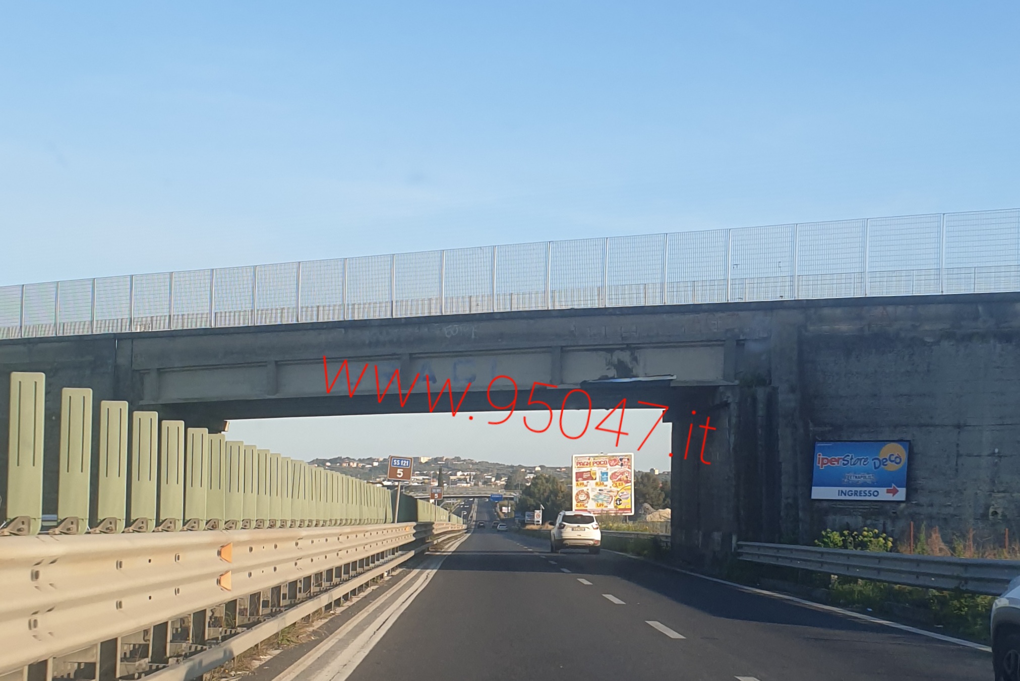 BELPASSO: SP 15 CHIUSO IL CAVALCAVIA SULLA SS 121