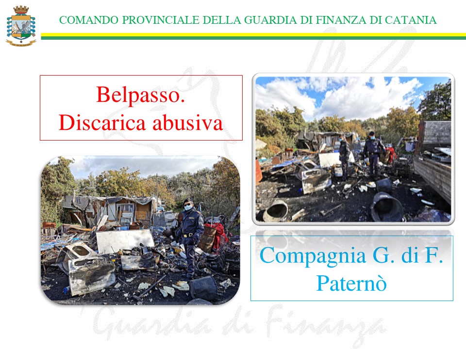 SEQUESTRATA UNA DISCARICA DI 5.300 MQ E 17 STRUTTURE ABUSIVE NEL TERRITORIO DI BELPASSO.