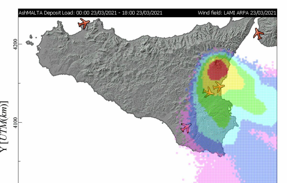 PAROSSISMO IN CORSO SULL’ETNA. PROBABILI RICADUTE DI SABBIA VULCANICA NELLE ZONE DI PATERNÓ,BELPASSO E RAGALNA - 