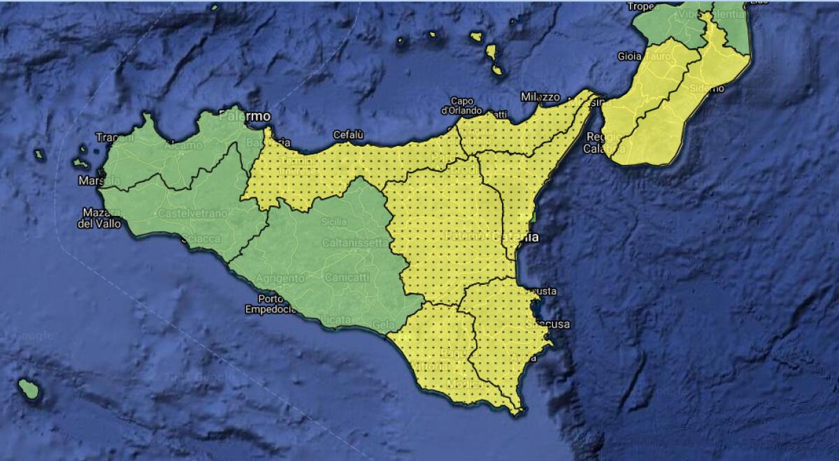 METEO SICILIA, CONTINUA IL MALTEMPO: NUOVA ALLERTA “GIALLA” DELLA PROTEZIONE CIVILE - 