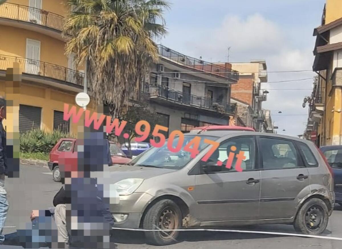 PATERNÒ: 60ENNE  INVESTITO IN VIA GIOVANNI VERGA - 