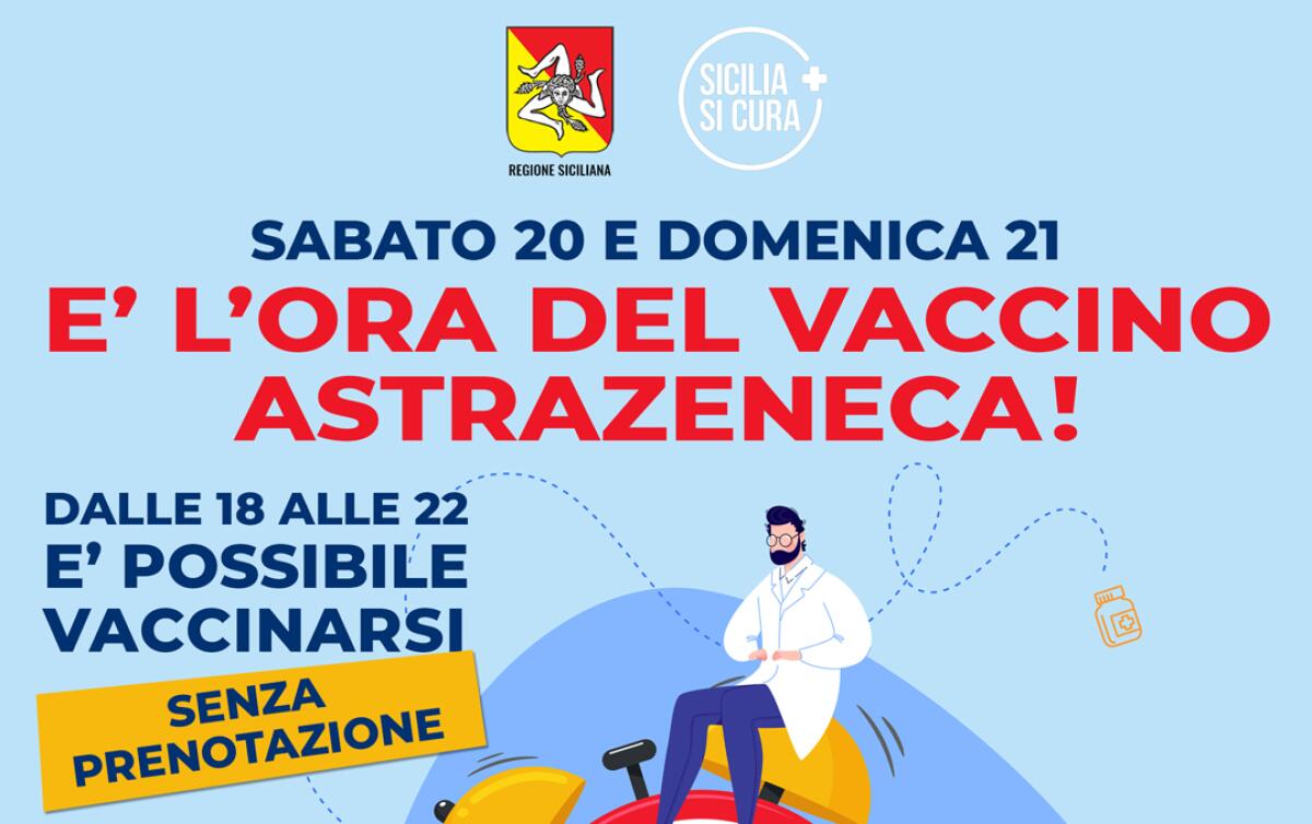 CATANIA, OGGI E DOMANI VACCINAZIONE CON ASTRAZENECA ANCHE SENZA PRENOTAZIONE, LE INFO - 