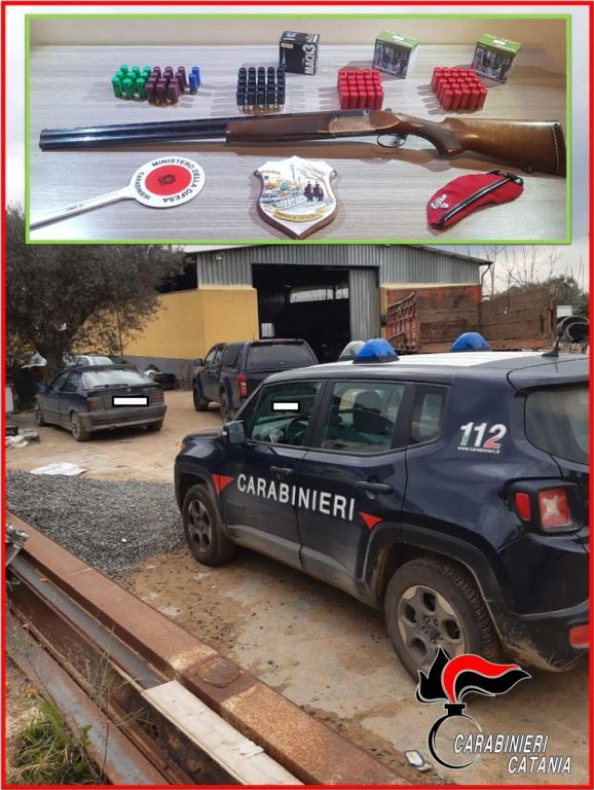 CALTAGIRONE. FUCILE, CON MATRICOLA ABRASA, E MUNIZIONI OCCULTATE IN CASA, ARRESTATO - 