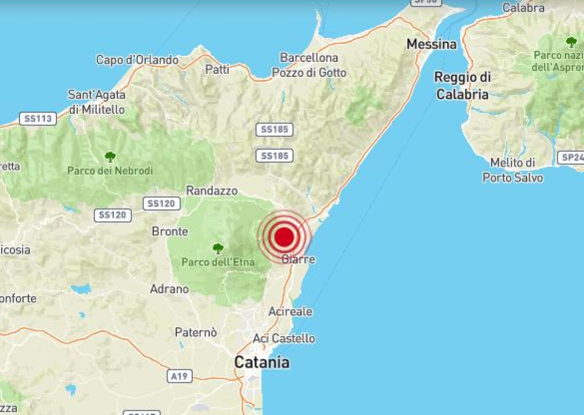 TERREMOTO: SULL'ETNA 9 SCOSSE NELLE ULTIME ORE , LA PIU’ FORTE MAGNITUDO 2.9 - 