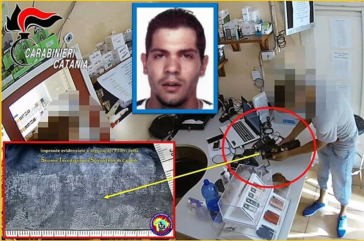 CATANIA. RAPINATORE INCASTRATO DALLE TELECAMERE E DA UN’IMPRONTA - 