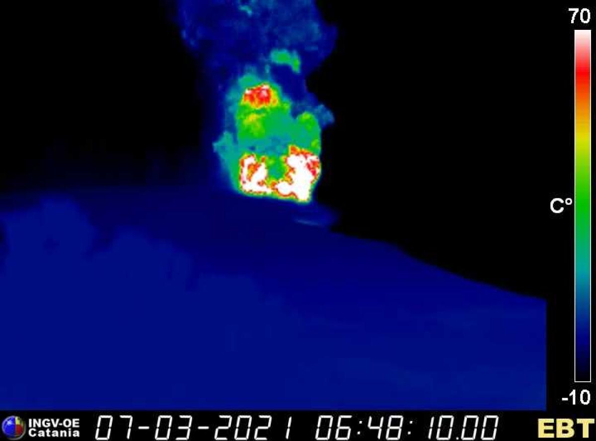 ETNA. FORTE PAROSSISMO IN CORSO, COLONNA ERUTTIVA ALTA 10 KM - 