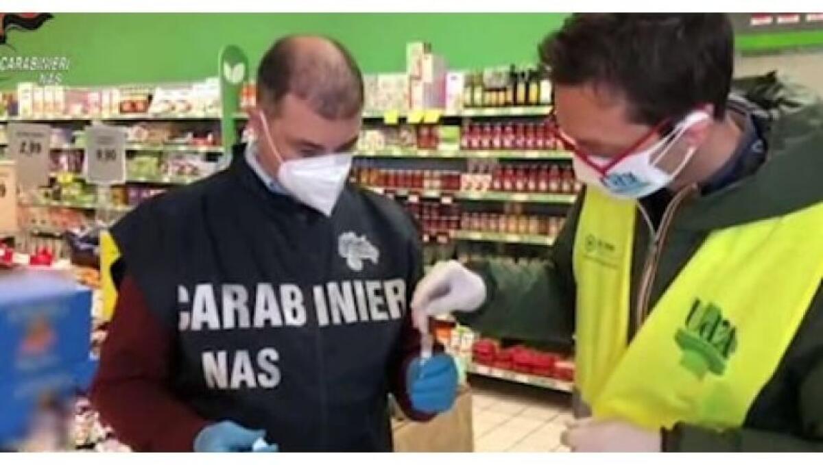 NAS: COVID, TROVATE TRACCE DI VIRUS IN UN  CASSA DI UN SUPERMERCATO DI TREMESTIERI ETNEO - 