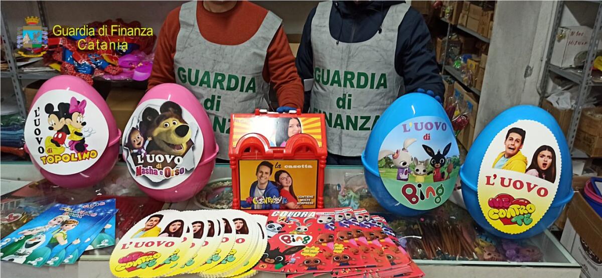 CATANIA: LA FABBRICA DEL FALSO APPROFITTA DELLA PASQUA, SEQUESTRATI OLTRE 2.000 ARTICOLI CONTRAFFATTI, TRA CUI LE IMITAZIONI DEL “PASQUALONE - 