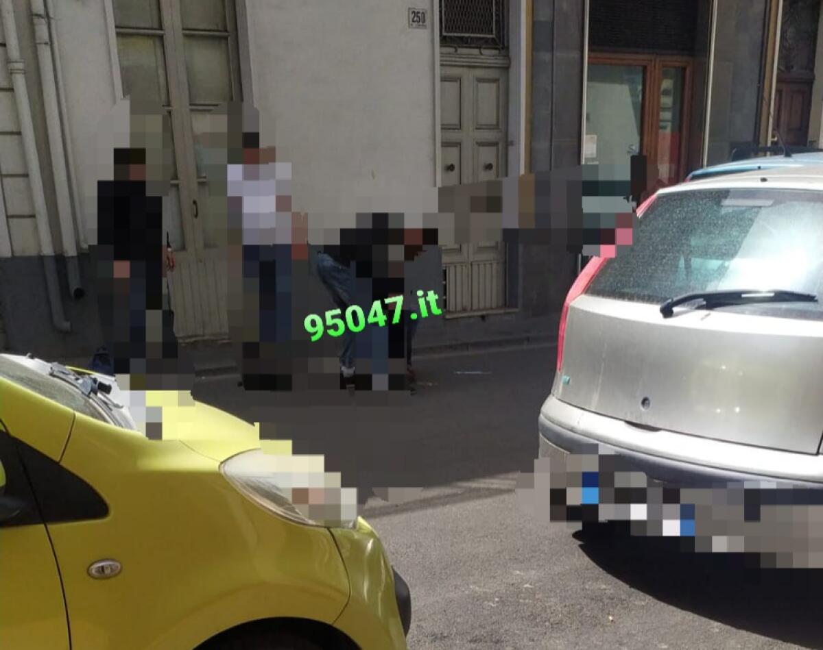 PATERNÒ: RISSA IN VIA VITTORIO EMANUELE QUESTA MATTINA - 