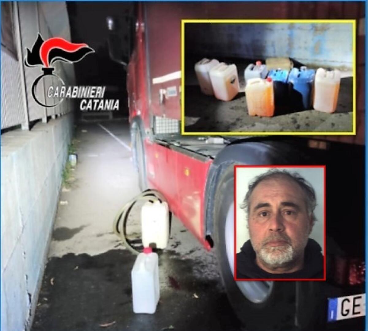 CATANIA: ARRESTATO MENTRE RUBA 200 LITRI DI GASOLIO DA UN TIR - 