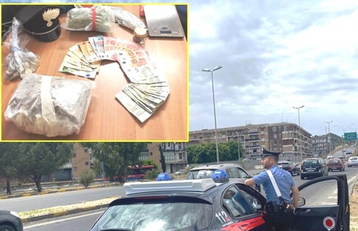 40ENNE DI BELPASSO BLOCCATO A CATANIA CON LA DROGA, SEQUESTRATI 550 GRAMMI - 
