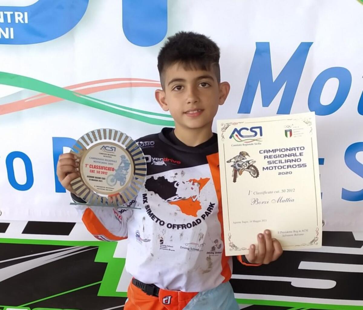 IL GIOVANE CAMPIONE PATERNESE MATTIA BORZI' CAMPIONE REGIONALE MOTOCROSS - 