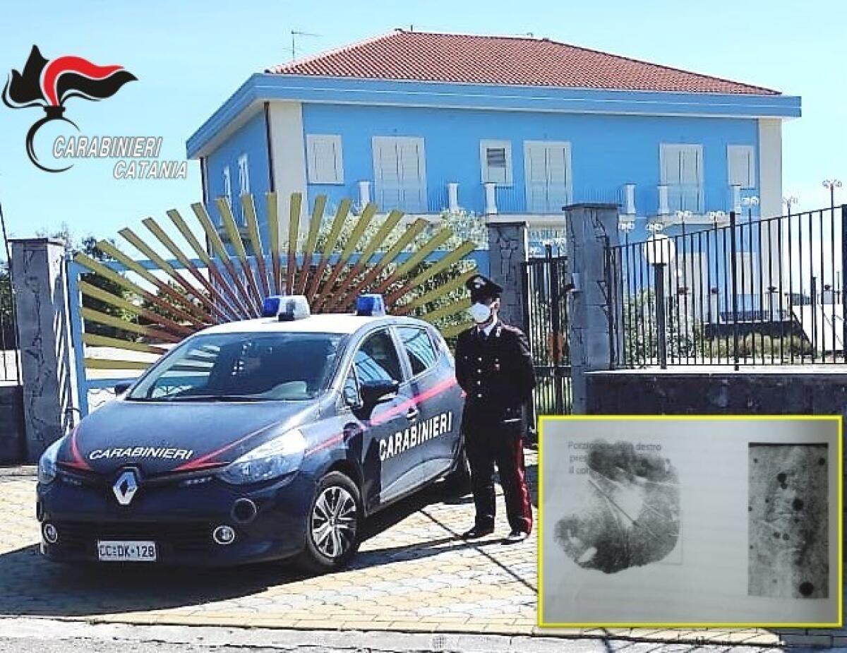 ACIREALE. AVEVA RAZZIATO UNA CASA PER ANZIANI: LE IMPRONTE GLI SONO FATALI - 