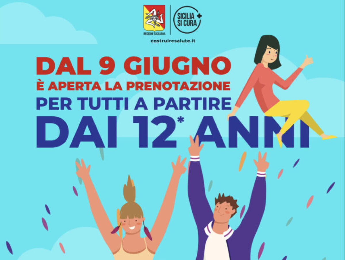 VACCINI,  IN SICILIA SCATTA LA PRENOTAZIONE PER LA FASCIA 12-15 ANNI - 