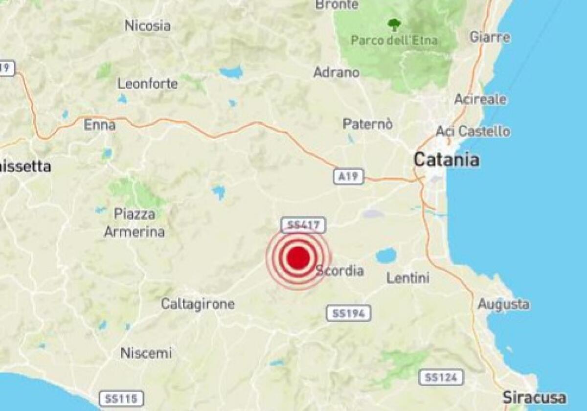 TERREMOTO DI MAGNITUDO 3.2 NELLA NOTTE CON EPICENTRO A PALAGONIA - 