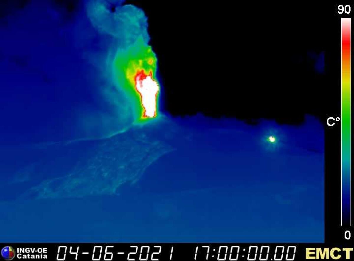 ETNA: AGGIORNAMENTO TREMORE VULCANO SU LIVELLI ALTI, NUBE ALTA 6 KM - 