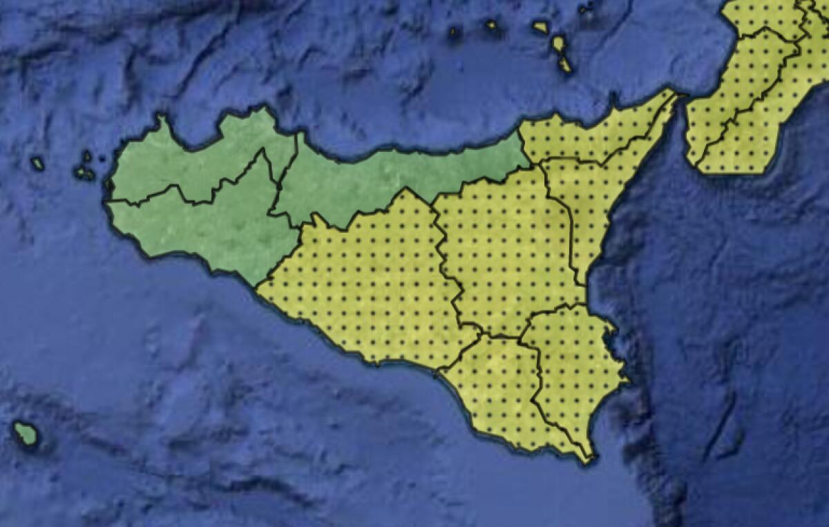 MALTEMPO, ALLERTA METEO GIALLA IN SICILIA PER VENERDÌ 11 GIUGNO - 