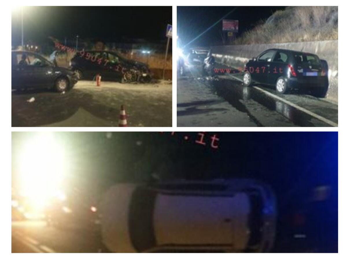 GRAVE INCIDENTE NELLA NOTTE A SCALILLI SULLA SS284, TRE AUTO COINVOLTE, UNA SI RIBALTA - 