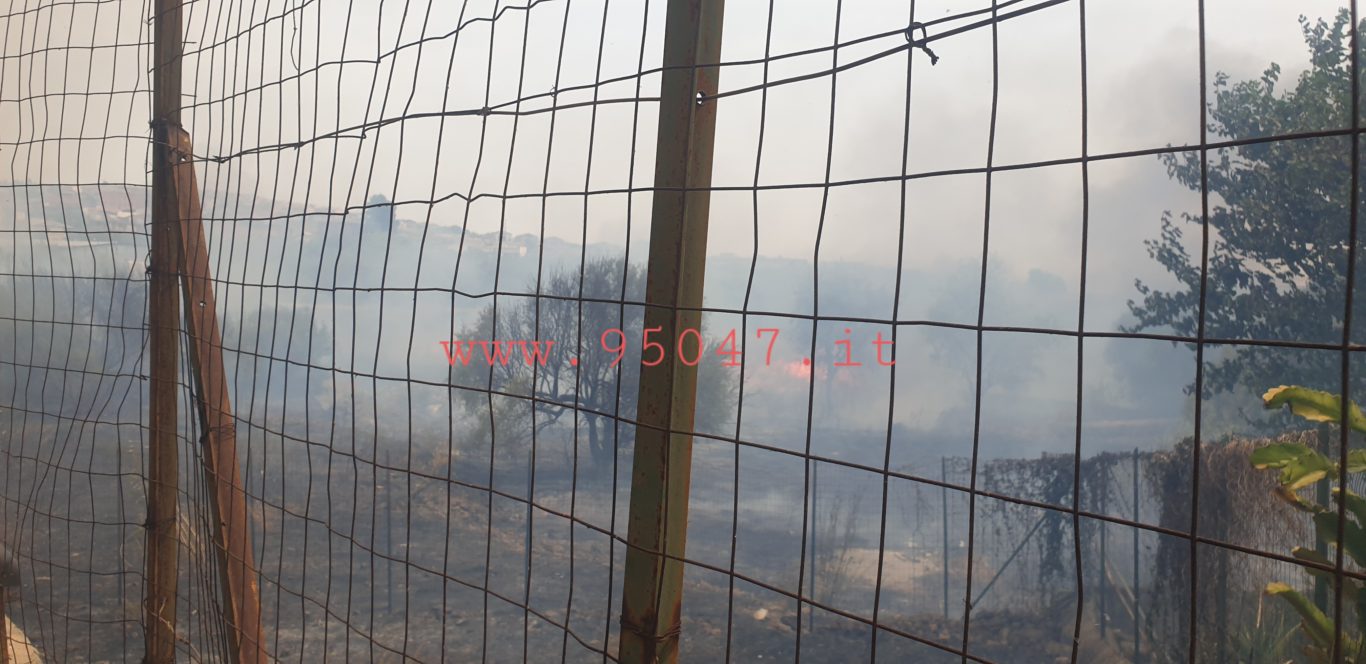 PATERNÒ: INCENDIO STERPAGLIE, EVACUATE LE CASE IN VIA CESAREA