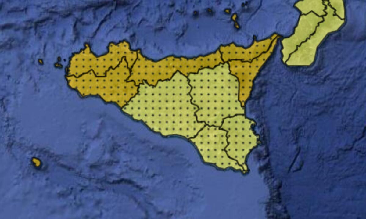 METEO: DOMENICA DI ALLERTA ARANCIONE E GIALLA IN SICILIA - 