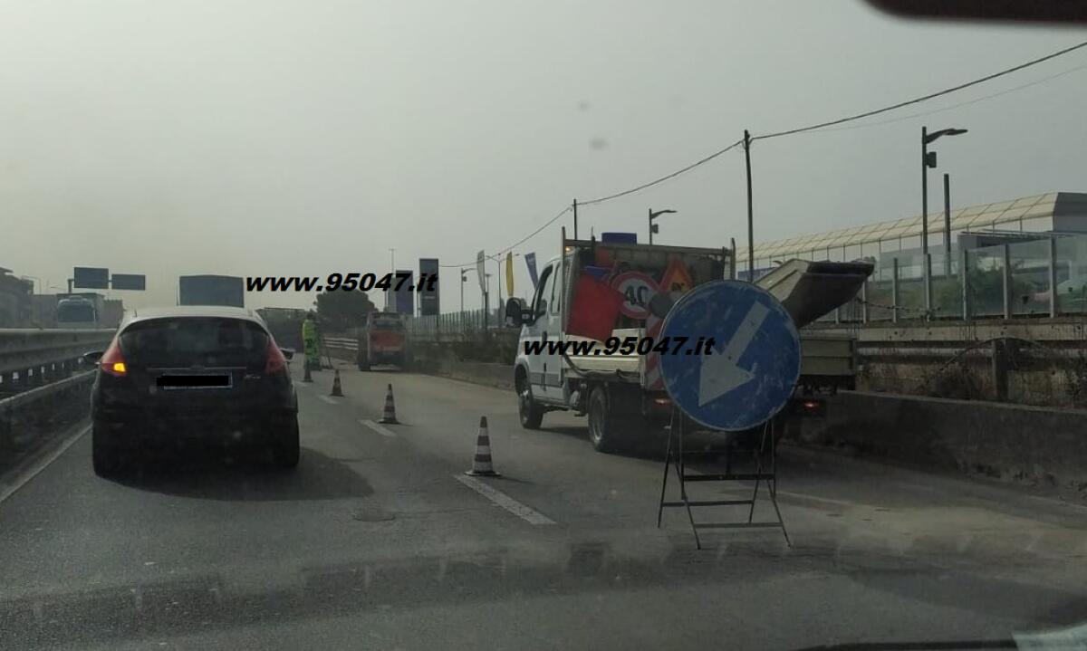 SS121:  LAVORI ANAS, LUNGHE CODE IN DIREZIONE CATANIA - 